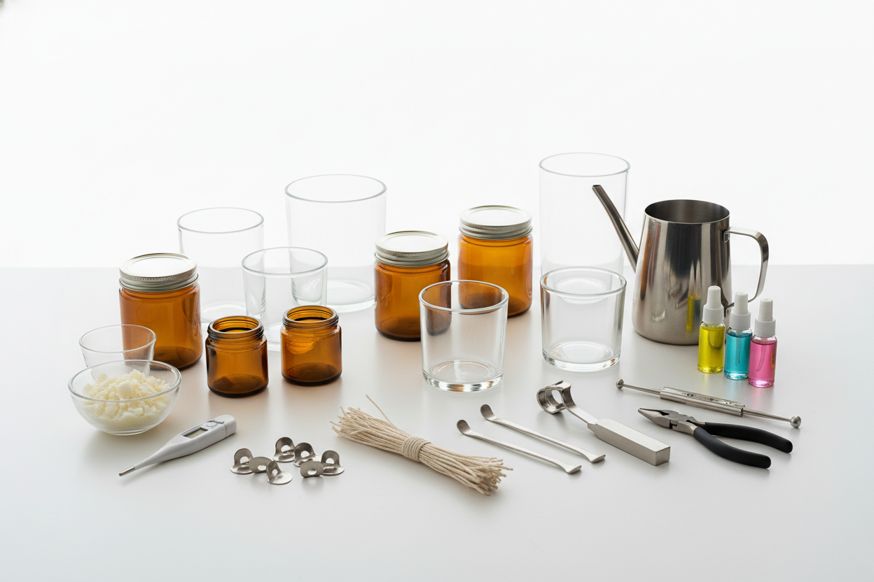 EMPTY CANDLE JARS AND CANDLE SUPPLIES